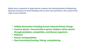 Mass extinction events in historic era | PPTX