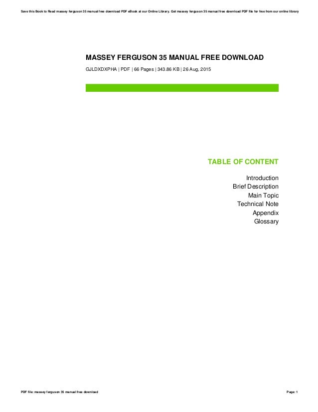 MASSEY FERGUSON 35 MANUAL FREE DOWNLOAD visual data 2