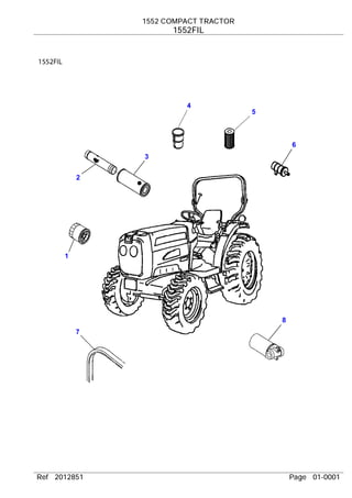 Massey ferguson 1552 compact tractor parts catalogue manual