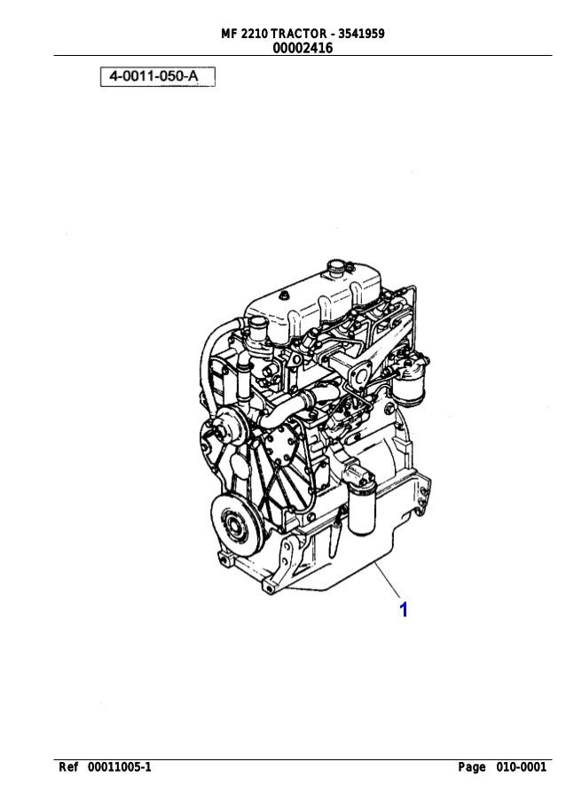 Massey Ferguson 2210 Tractor Service Parts Catalogue Manual