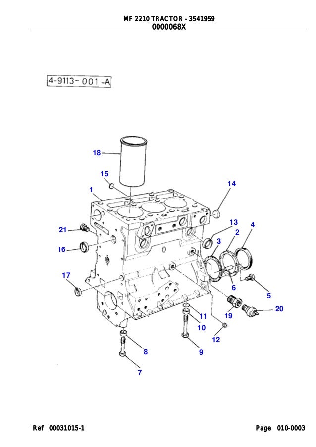 Massey Ferguson 2210 Tractor Service Parts Catalogue Manual
