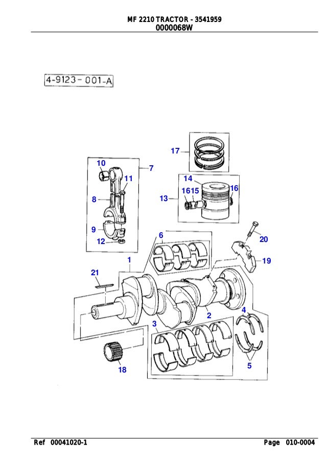 Massey Ferguson 2210 Tractor Service Parts Catalogue Manual