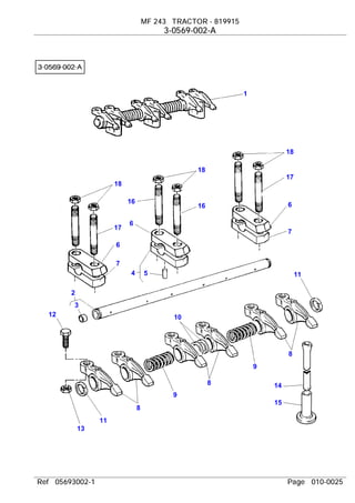 Massey ferguson 243 tractor service parts catalogue manual (part number  819915)