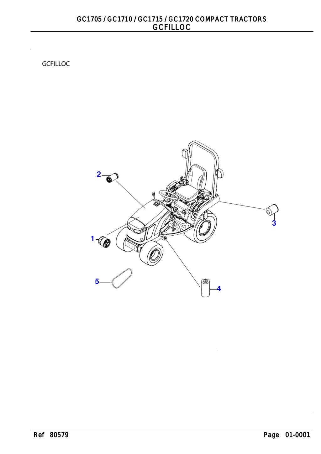 Massey ferguson gc1710 compact tractors parts catalogue manual