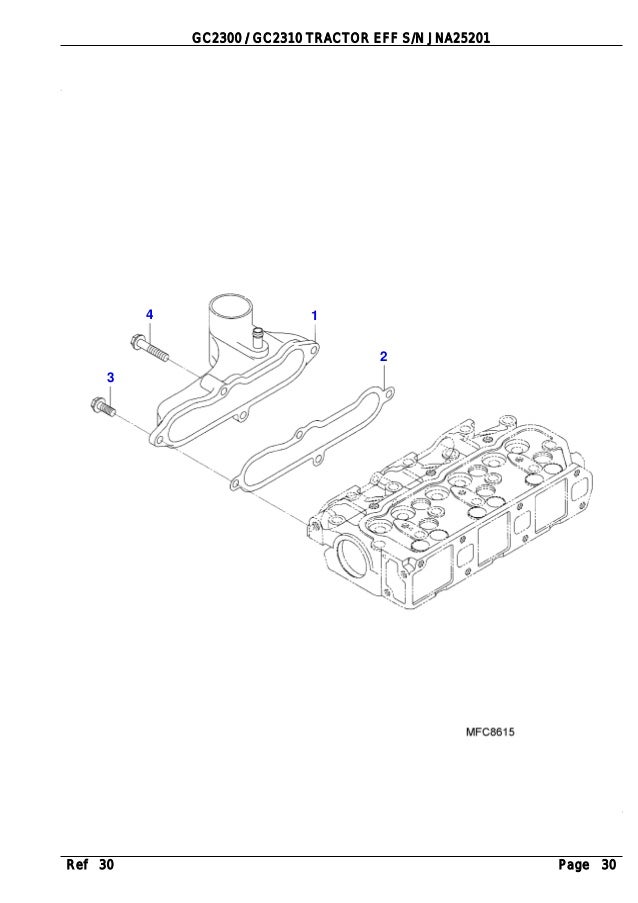 Massey ferguson gc2310 tractor (eff sn jna25201) parts catalogue manu…