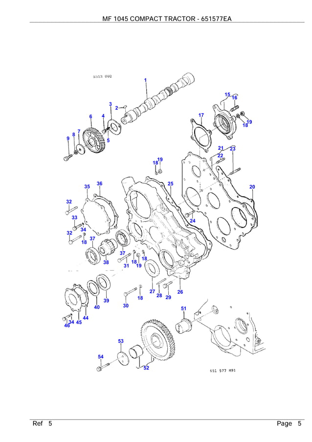 Massey ferguson mf 1045 compact tractor parts catalogue manual PDF