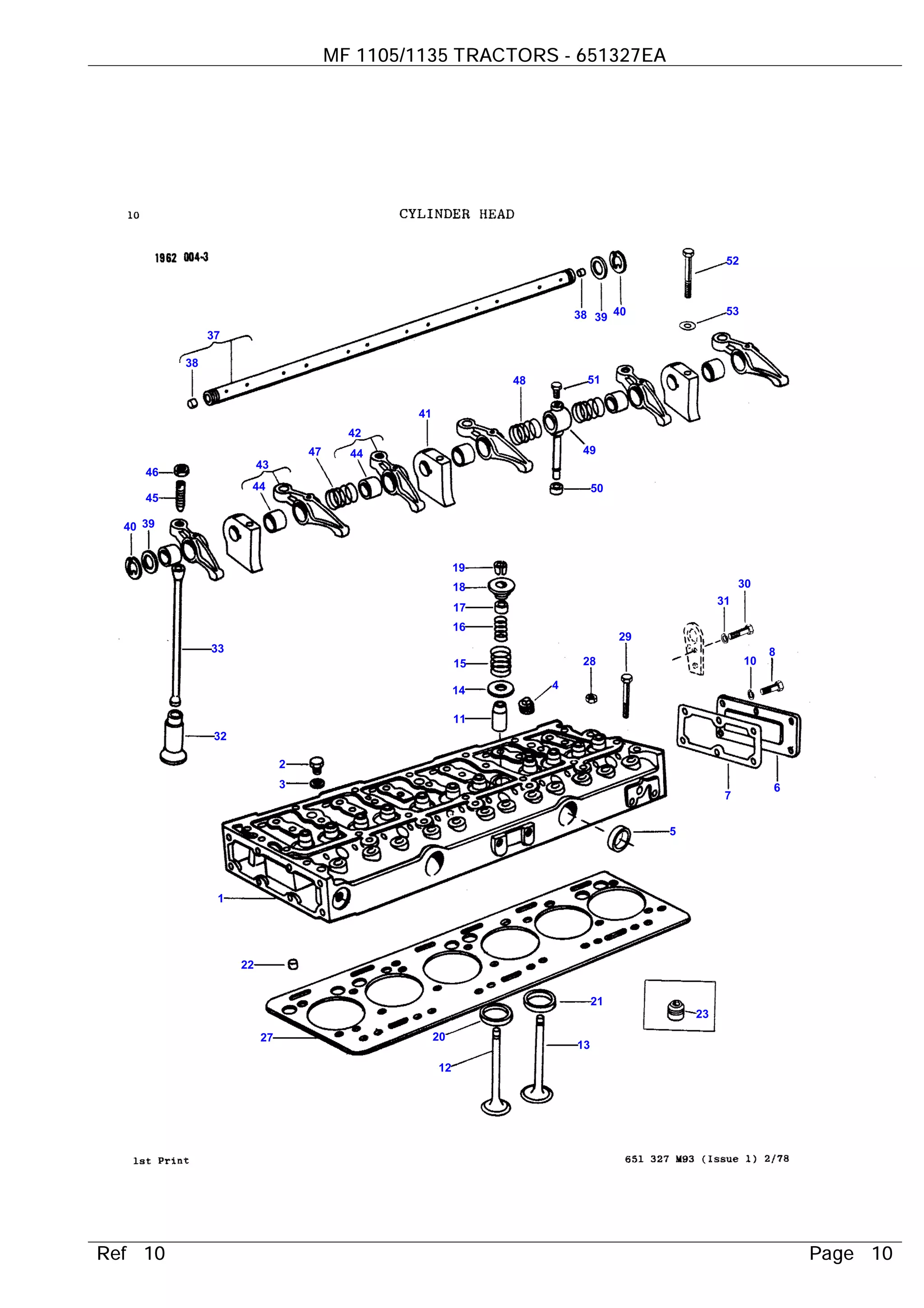 Peaceful Creek Massey Ferguson 1105 & 1135 Tractor Service Manual & Parts Catalog Set