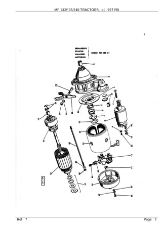Massey Ferguson MF 135 Tractor Operator's Manual & Parts Book Catalog Set
