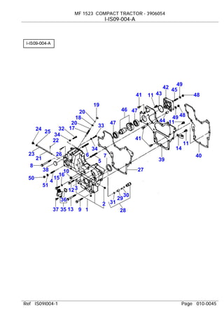 Massey ferguson mf 1523 compact tractor parts catalogue manual | PDF