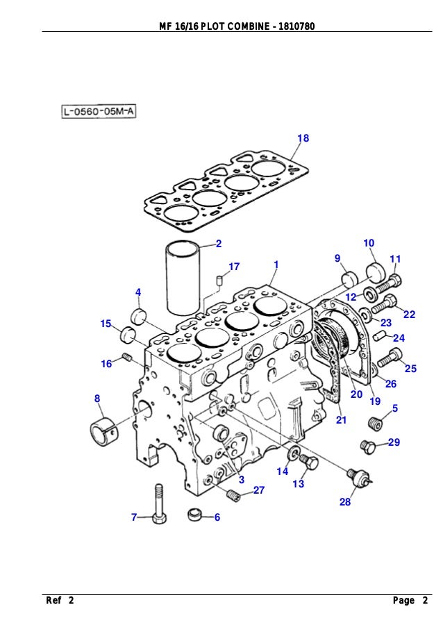 Massey Ferguson Mf 16 16 Plot Combine Parts Catalogue Manual