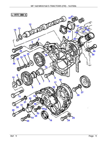 Massey Ferguson Mf 168 Mkiii 168 S Tractors Fr Parts Catalogue Man
