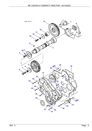Massey Ferguson Mf 2 4 Compact Tractor Parts Catalogue Manual
