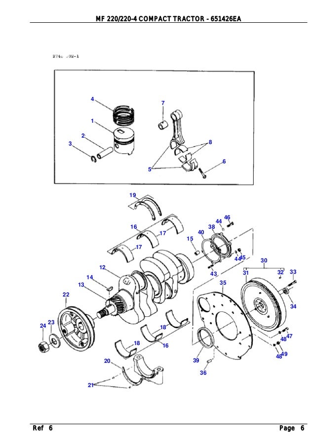 Massey Ferguson Mf 2 4 Compact Tractor Parts Catalogue Manual