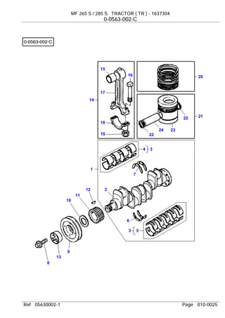 Massey ferguson mf 285 s tractors (tr) parts catalogue manual | PDF