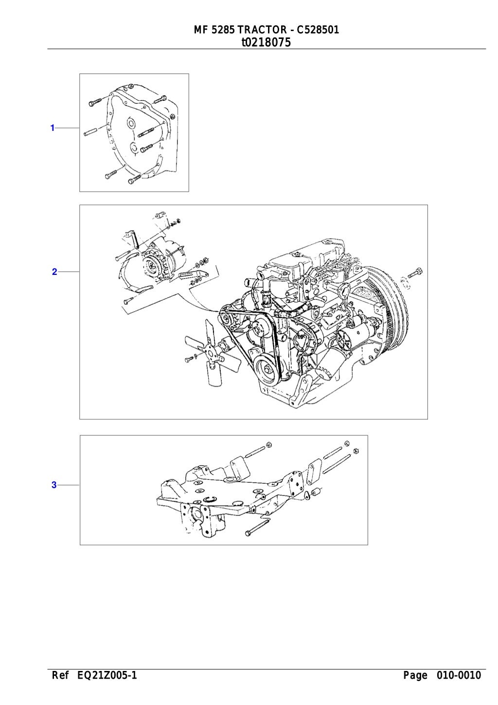 Massey ferguson mf5285 tractor parts catalogue manual