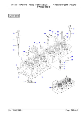 Massey ferguson mf8650 tractor (tier 2 3 84 cta engine) - phased out ...