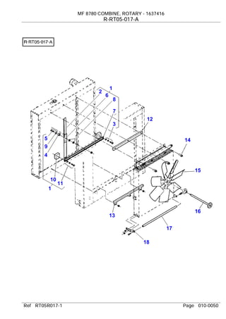 Massey ferguson mf 8780 rotary combine parts catalogue manual | PDF