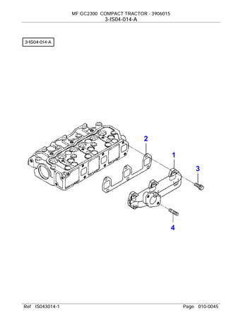 MASSEY FERGUSON GC2300 PARTS MANUAL visual data 8