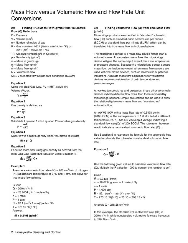mass flow rate unit conversion