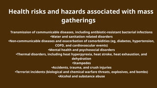 Explosive Infection Risk Mass Gatherings in India: Public Health Risks, Challenges, and ...