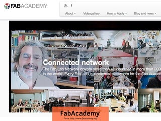 FabAcademy
Fonte: http://www.fabacademy.org/

 