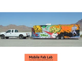Mobile Fab Lab

Fonte: http://en.wikipedia.org/wiki/Mobile_fab_lab

 
