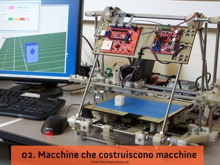 02. Macchine che costruiscono macchine
Fonte: http://www.reprap.org/

 