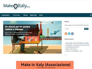 Make in Italy (Associazione)
Fonte: http://www.makeinitaly.org/

 