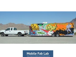 Fonte: http://en.wikipedia.org/wiki/Mobile_fab_lab
Mobile Fab Lab
 