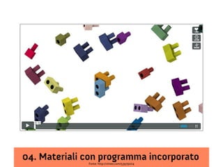 04. Materiali con programma incorporato
              Fonte: http://vimeo.com/53979004
 