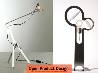 Open Product Design
 Fonte: http://www.ronen-kadushin.com/index.php/open-design/
 