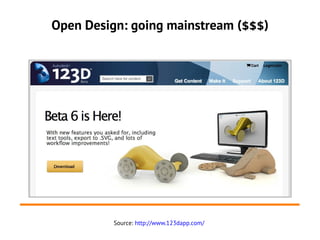 Open Design: going mainstream ($$$)




          Source: http://www.123dapp.com/
 