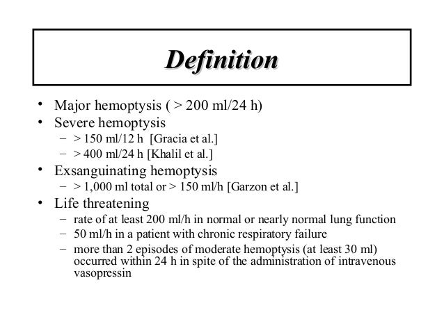 Massive Hemoptysis
