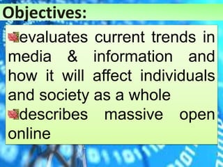 Massive Open Online Content & Wearable Technology | PPTX