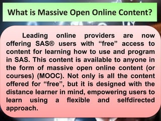 Massive Open Online Content & Wearable Technology | PPTX