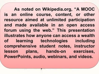 Massive open online course - Wikipedia