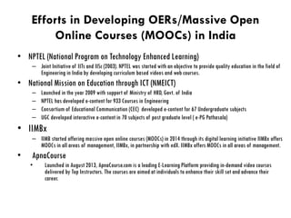 Massive Open Online Courses in India: A Study of Swayam | PDF