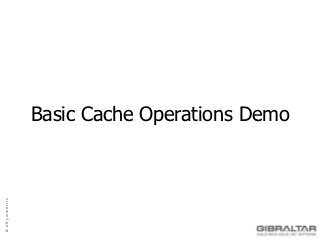 Basic Cache Operations Demo
© eSymmetrix
 