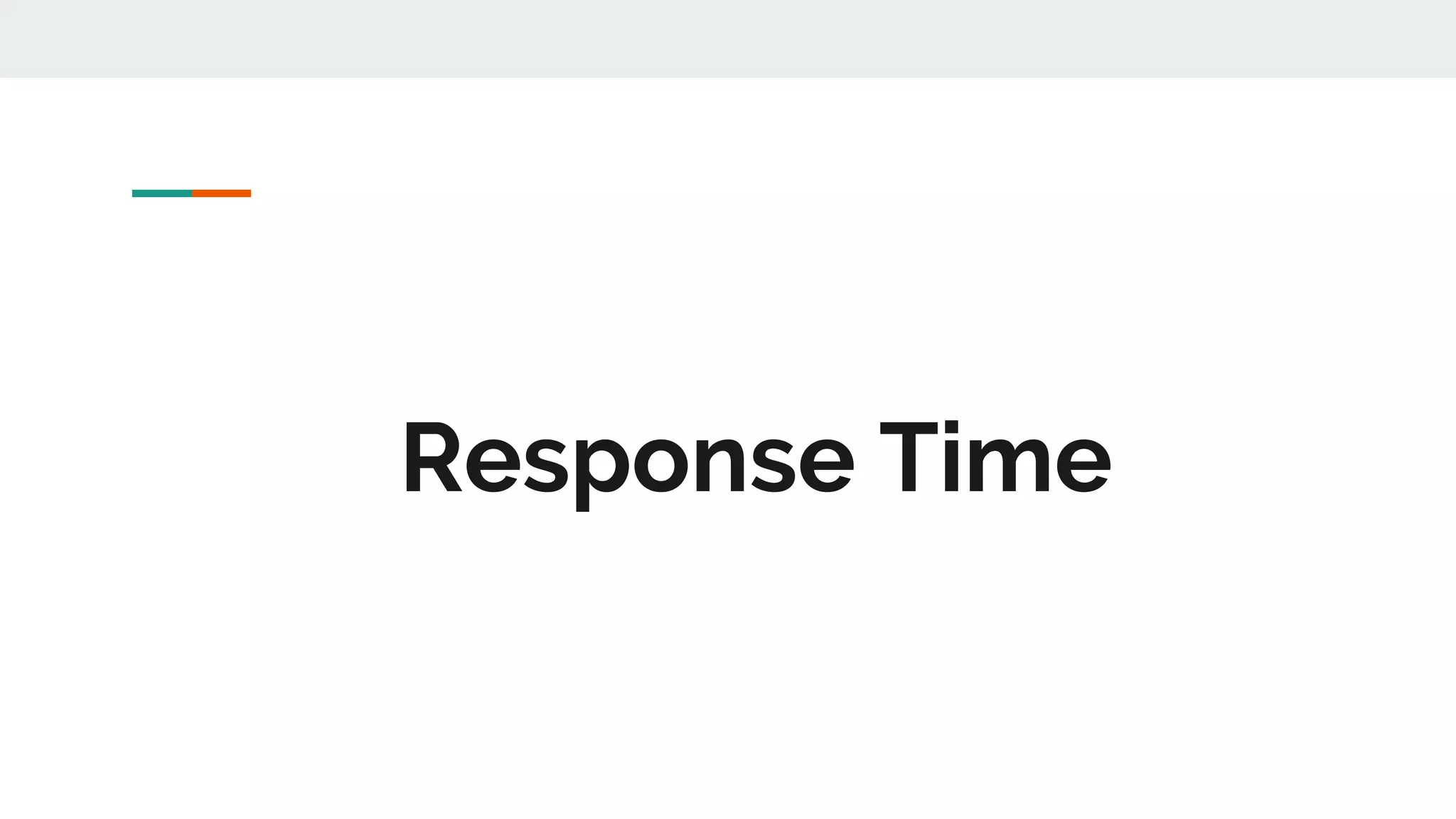 Response Time
 