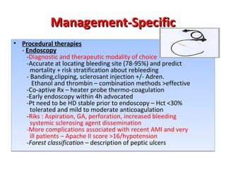 Management of Massive Upper GI Haemorrhage