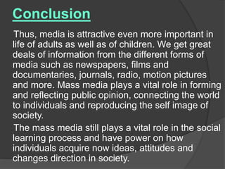 Mass Media and it's importance P-15