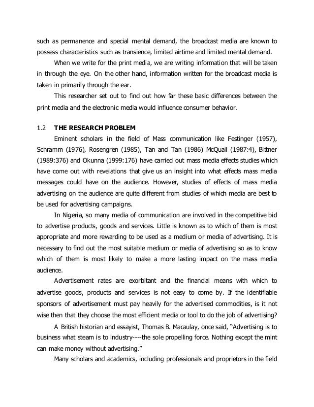 Mass media advertising in nigeria problems and prospects