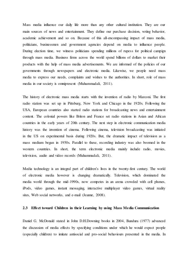 essay on responsibility of media