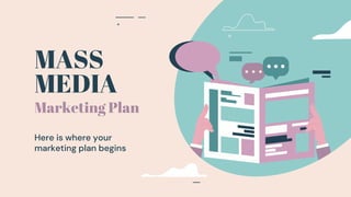 MASS
MEDIA
Here is where your
marketing plan begins
Marketing Plan
 
