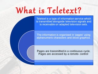 What is Teletext?
 