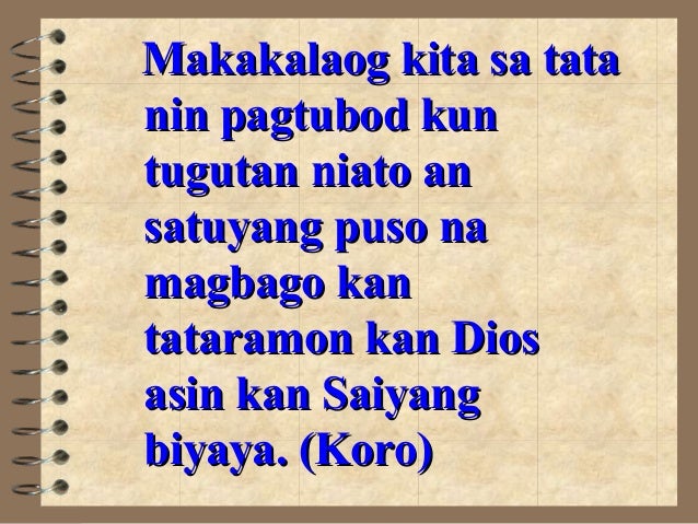Mass Guide in Bicol Dialect