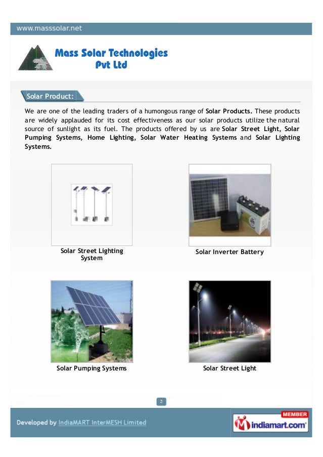 Mass Solar Technologies New Delhi Solar Street Light