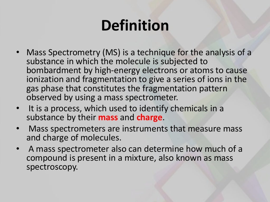 Mass spectrometry and ionization techniques