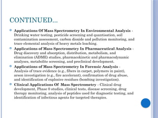 Mass Spectrometry Technique For Analysing Organic Molecules | PPTX