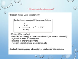 4
Why spectrometry but not spectroscopy ?
 